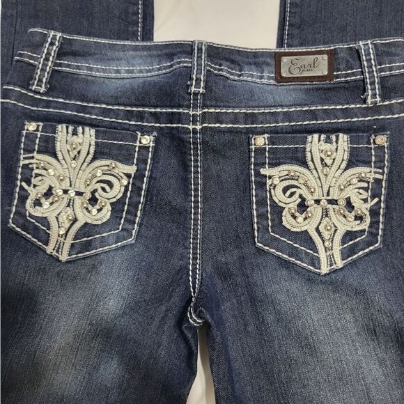 Earl jeans slim Fit Sz 1 Junior Dark Wash Like New - Picture 5 of 14